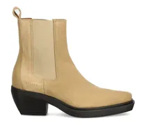 Cowboy-Boots aus Wildleder - Nude