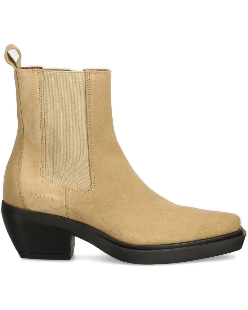 Copenhagen Cowboy-Boots aus Wildleder - Nude Nude