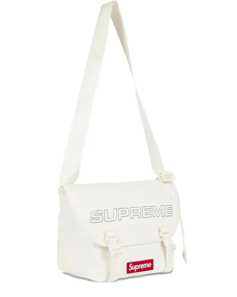 Supreme Being White" Umhängetasche aus Denim - Weiß Weiß
