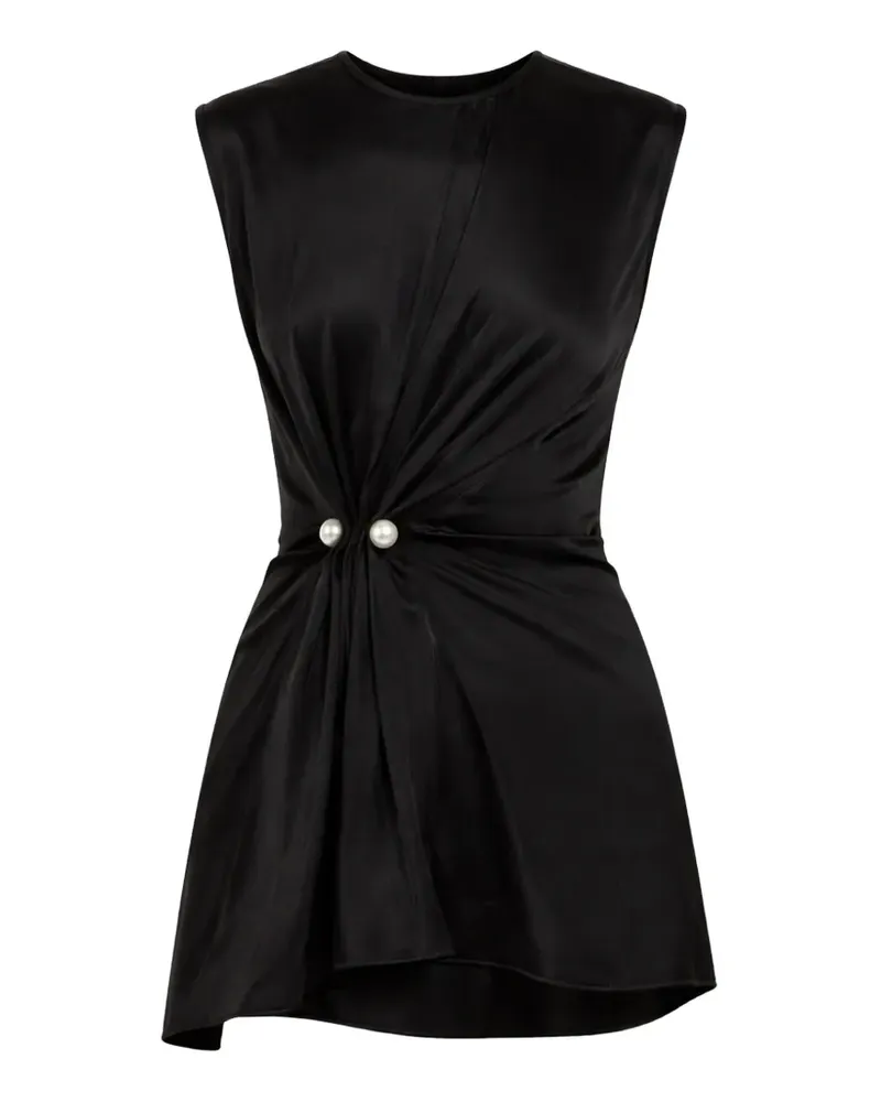 Mantù draped midi dress - Schwarz Schwarz