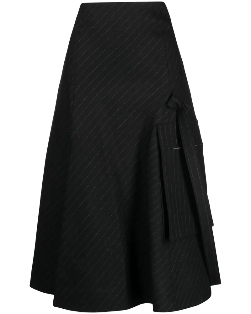 Sacai Rock mit Nadelstreifen - Schwarz Schwarz