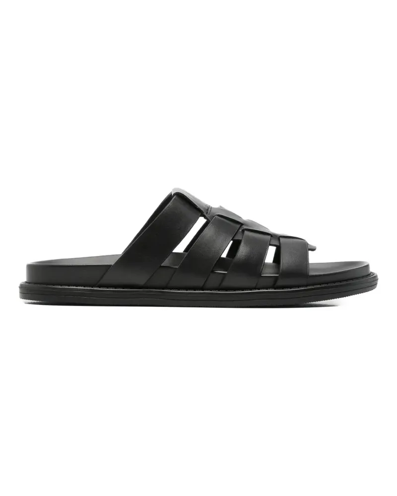 Alberto Gozzi interwoven-strap sandals - Schwarz Schwarz