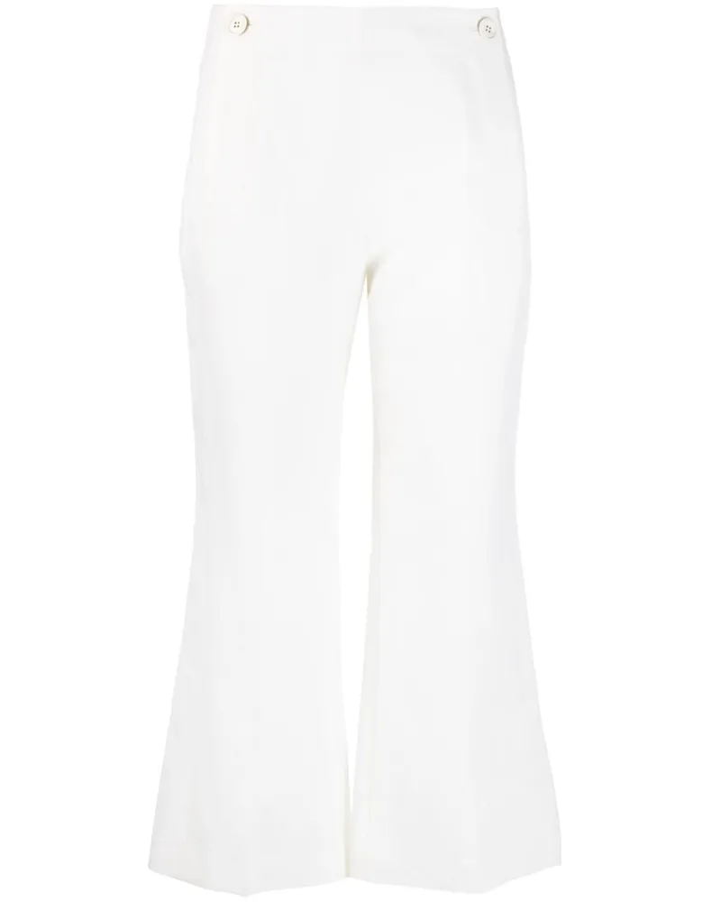 Chloé Cropped-Hose mit hohem Bund - Weiß Weiß
