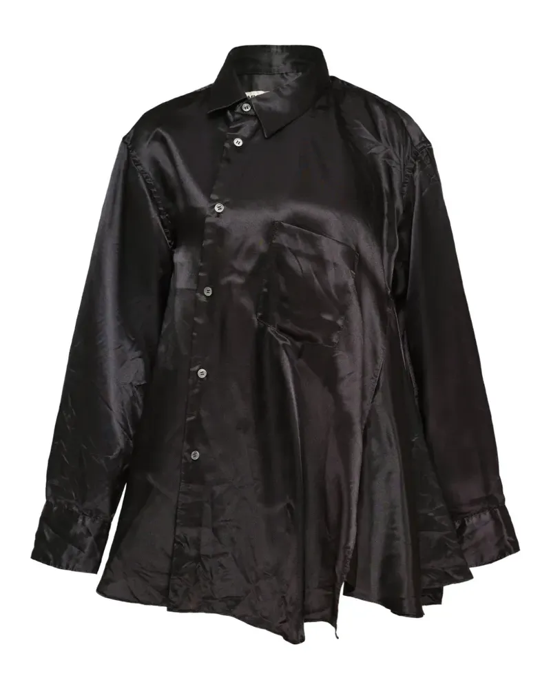 Comme des Garçons long-sleeves asymmetric dress - Schwarz Schwarz