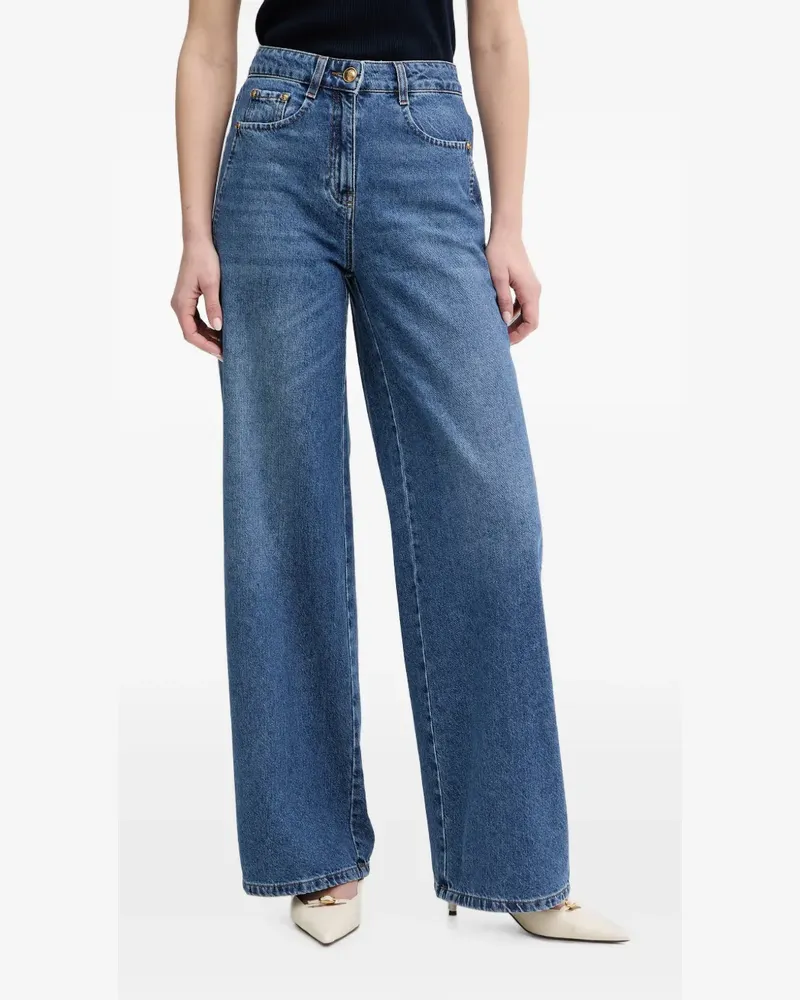 Luisa Spagnoli Appretto Wide-Leg-Jeans - Blau Blau
