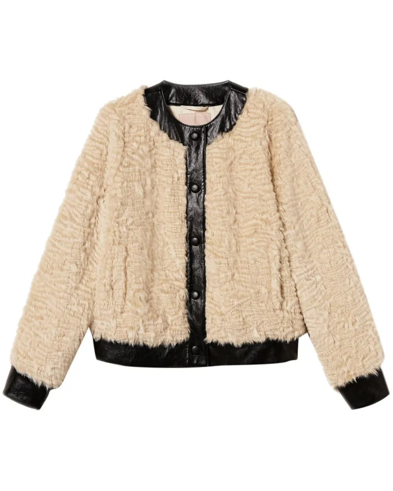 Twin-Set Jacke aus Faux Fur - Nude Nude