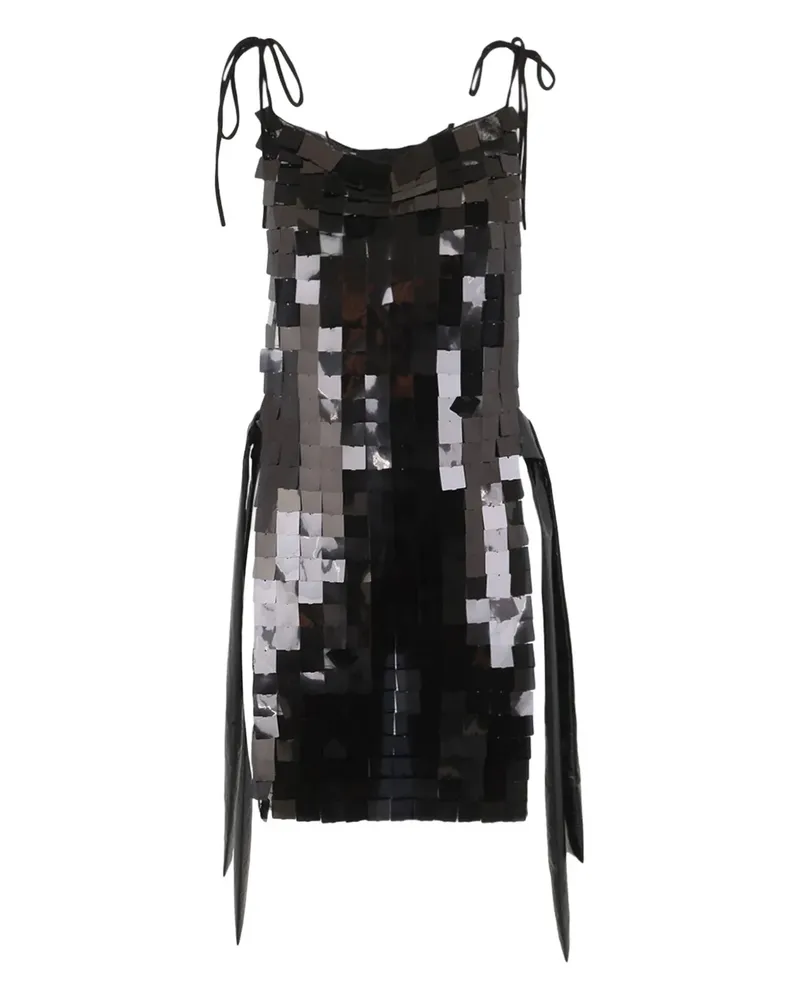 Maria Calderara Minikleid mit geschnürten Trägern - Schwarz Schwarz