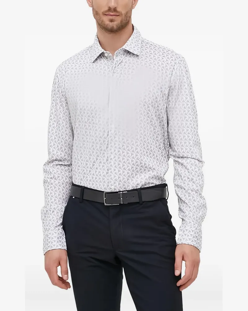 JOOP! Hemd mit Blumen-Print - Weiß Weiß