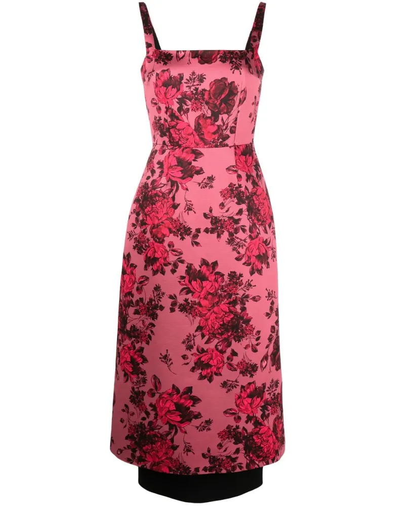 EMILIA WICKSTEAD Tiffany floral-print taffeta dress Pink