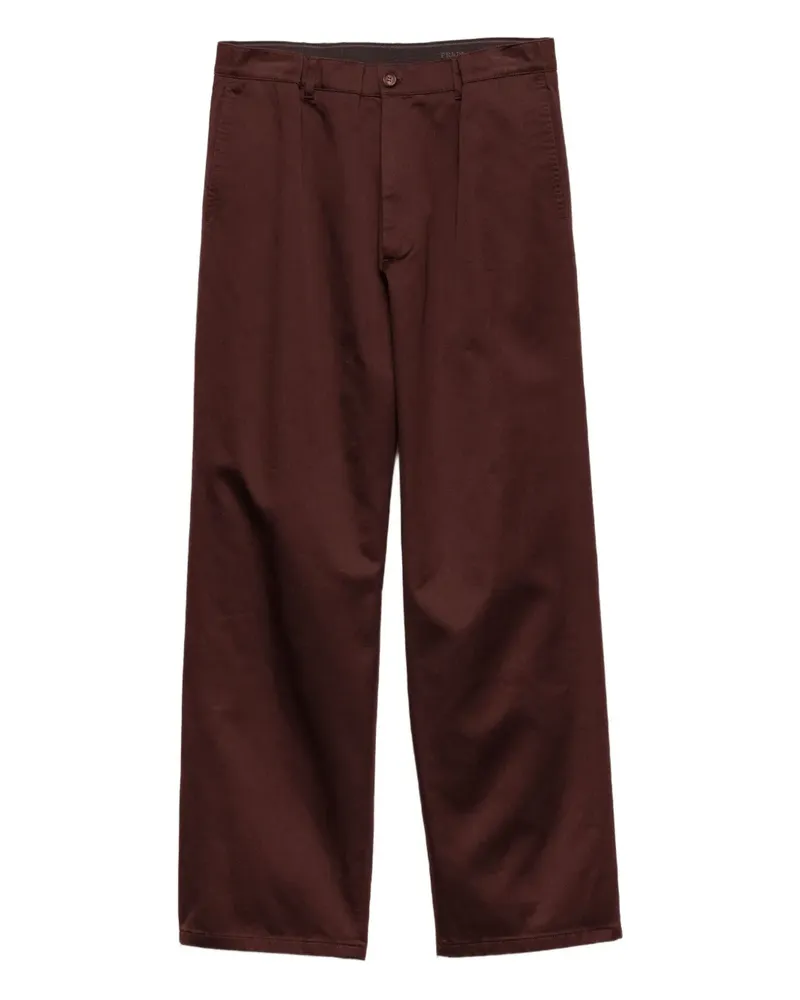 Prada Hose mit Triangel-Logo - Braun Braun