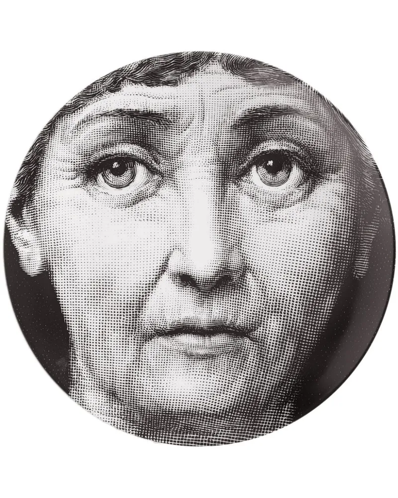 Fornasetti Tema e Variazioni n.169 Teller - Schwarz Schwarz