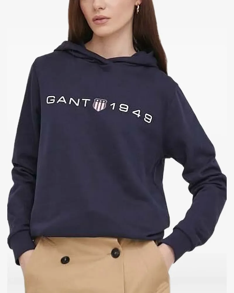 Gant Hoodie mit Logo-Stickerei - Blau Blau