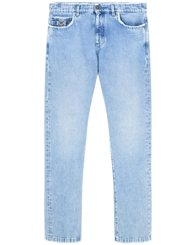 Versace Gerade Jeans - Blau Blau
