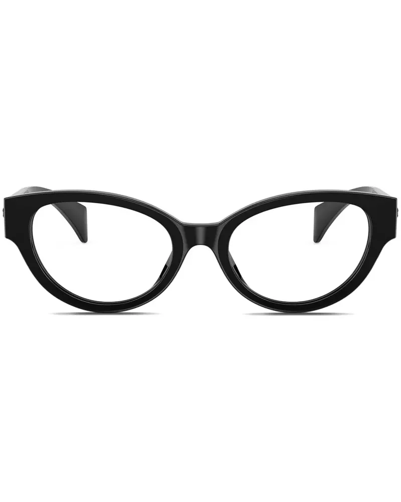 Versace Brille mit Medusa-Schild - Schwarz Schwarz