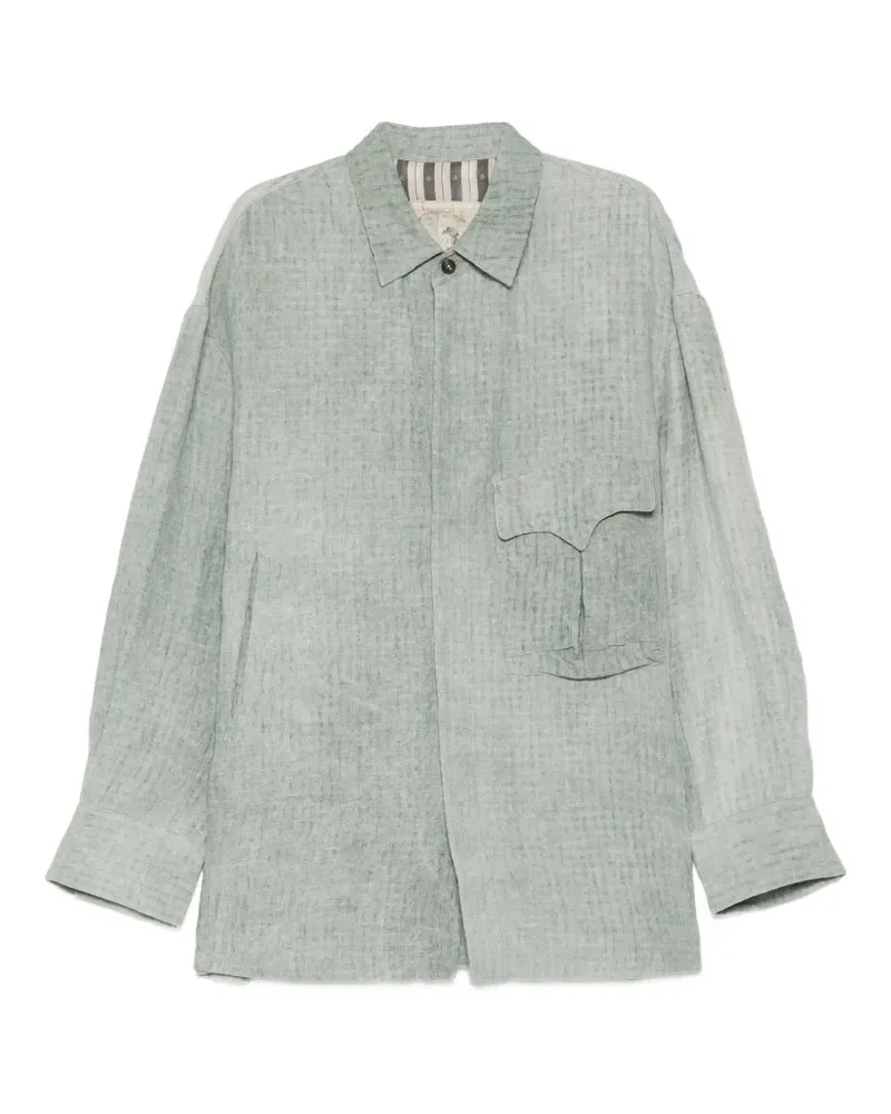 Ziggy Chen chest-pocket shirt - Grün Grün