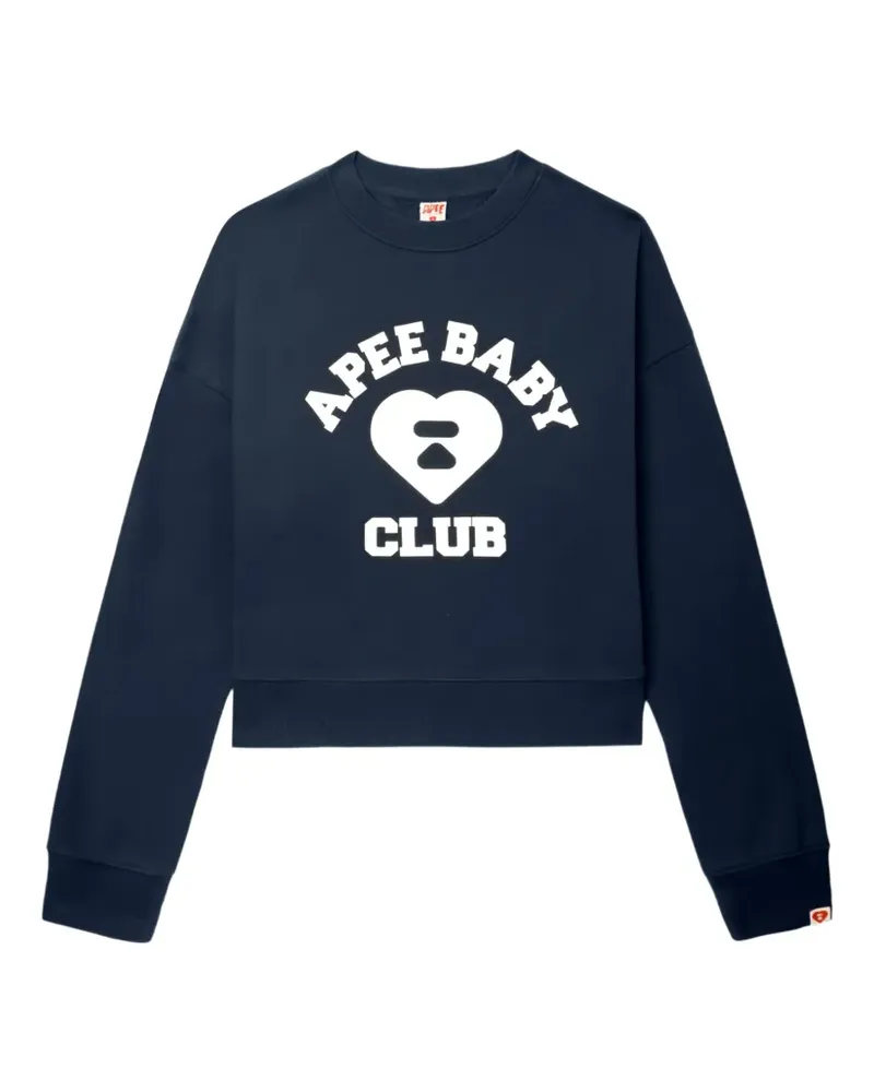 BAPE Strick mit Logo-Print - Blau Blau