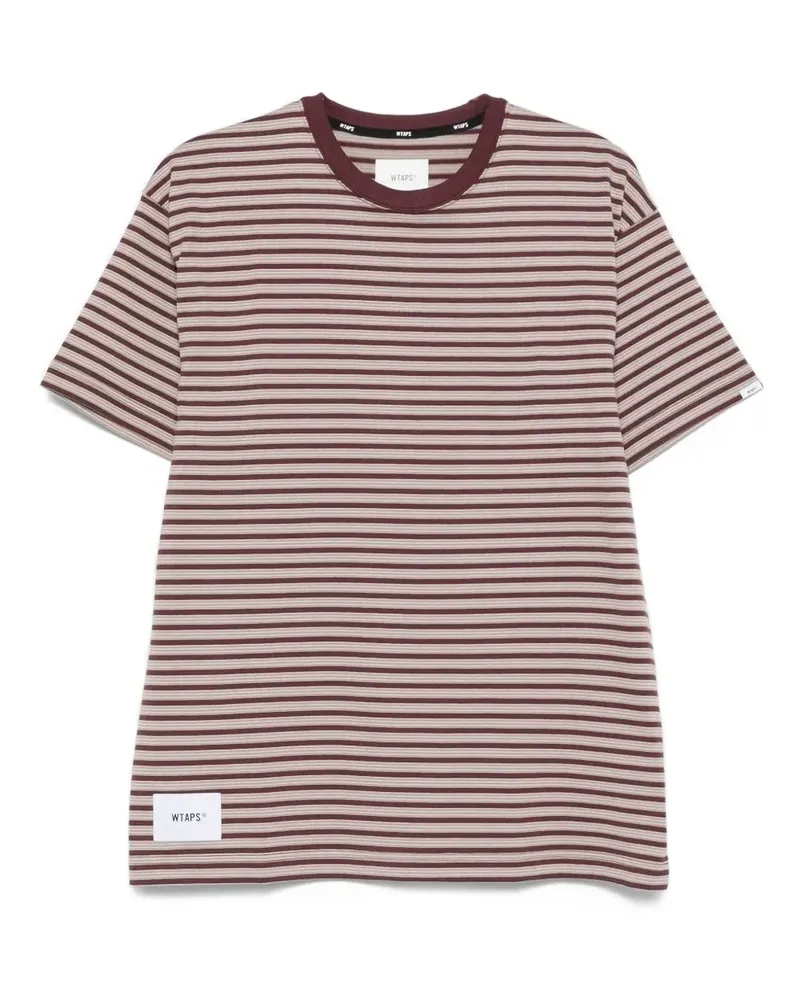 WTAPS Gestreiftes T-Shirt - Braun Braun