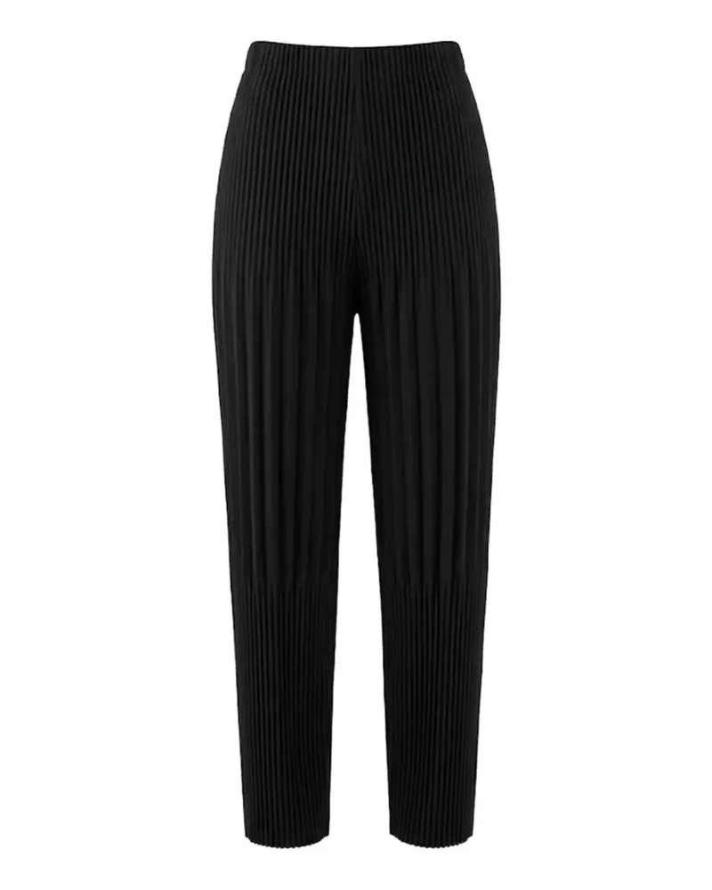 Issey Miyake plissé-effect trousers - Schwarz Schwarz