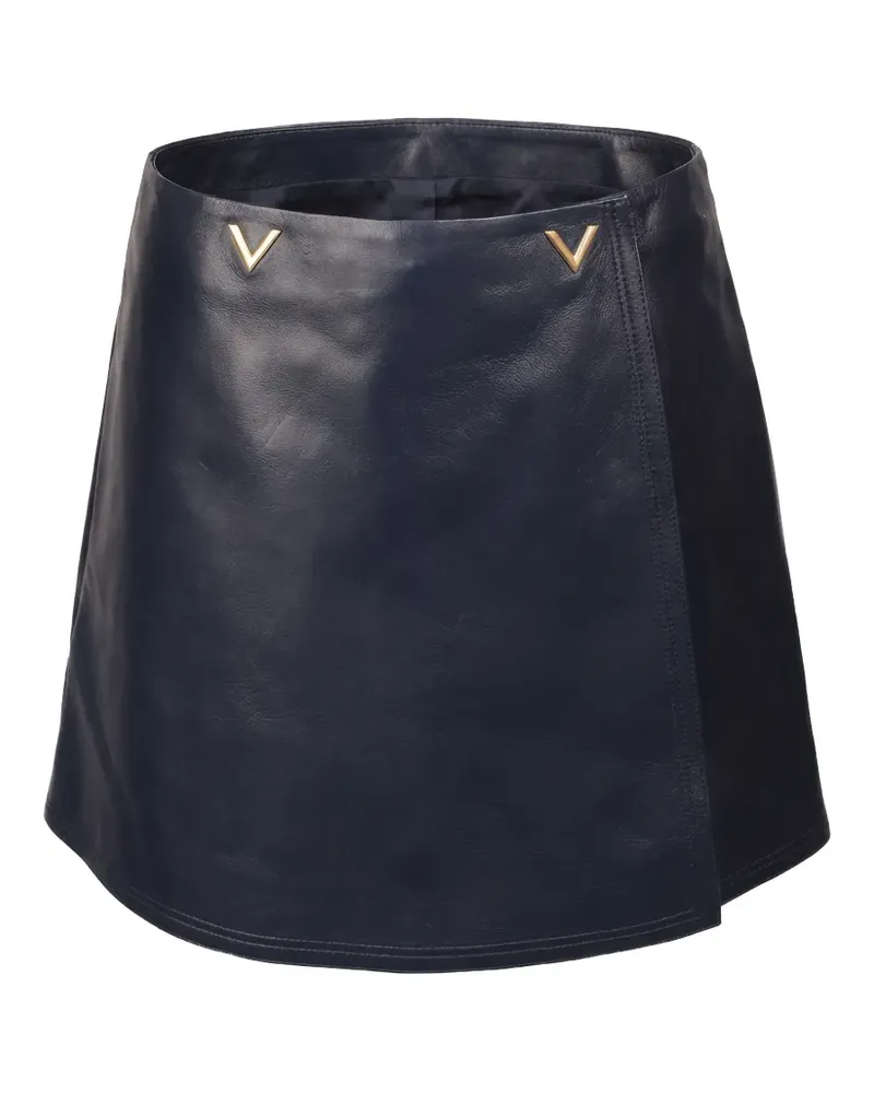Valentino Garavani logo-appliqué mini skirt - Blau Blau