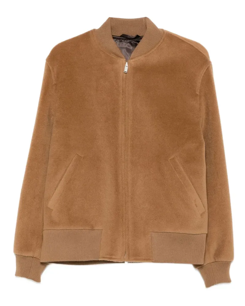 LARDINI Jacke mit geripptem Kragen - Braun Braun