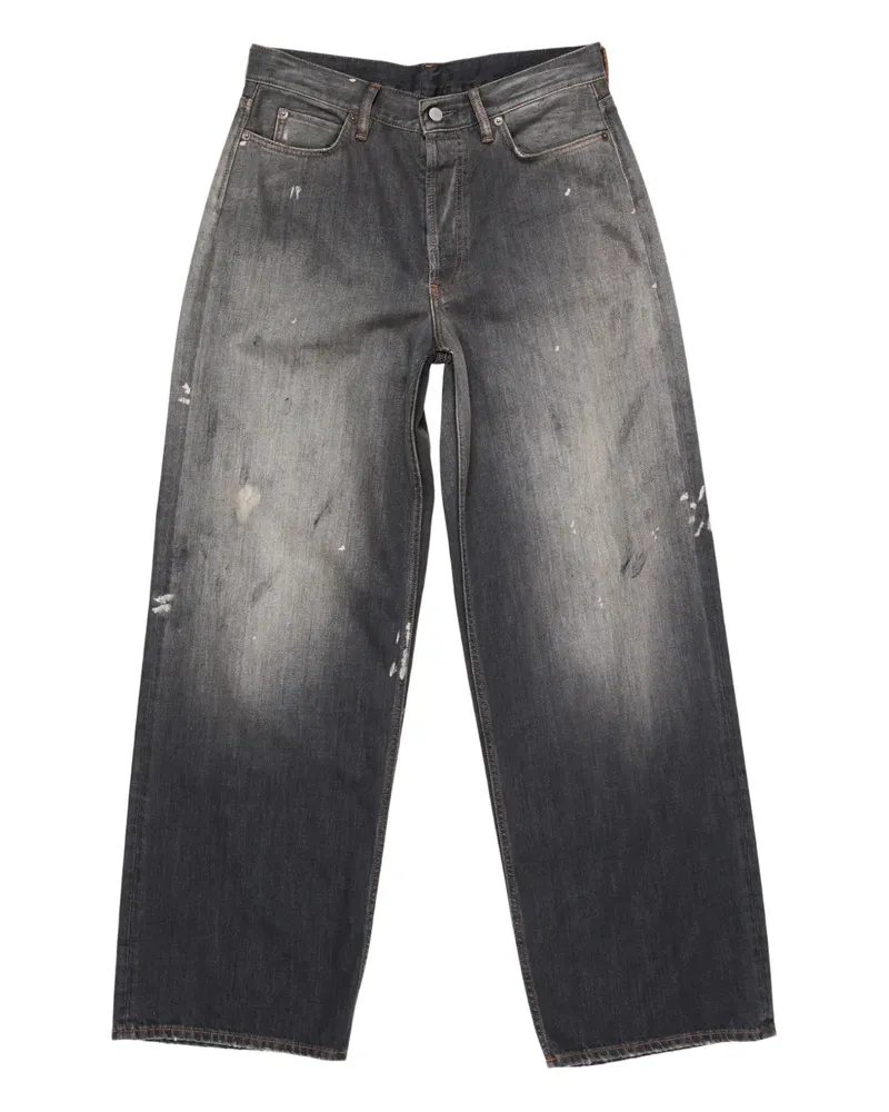 Acne Studios Jeans mit Farbklecksen - Schwarz Schwarz