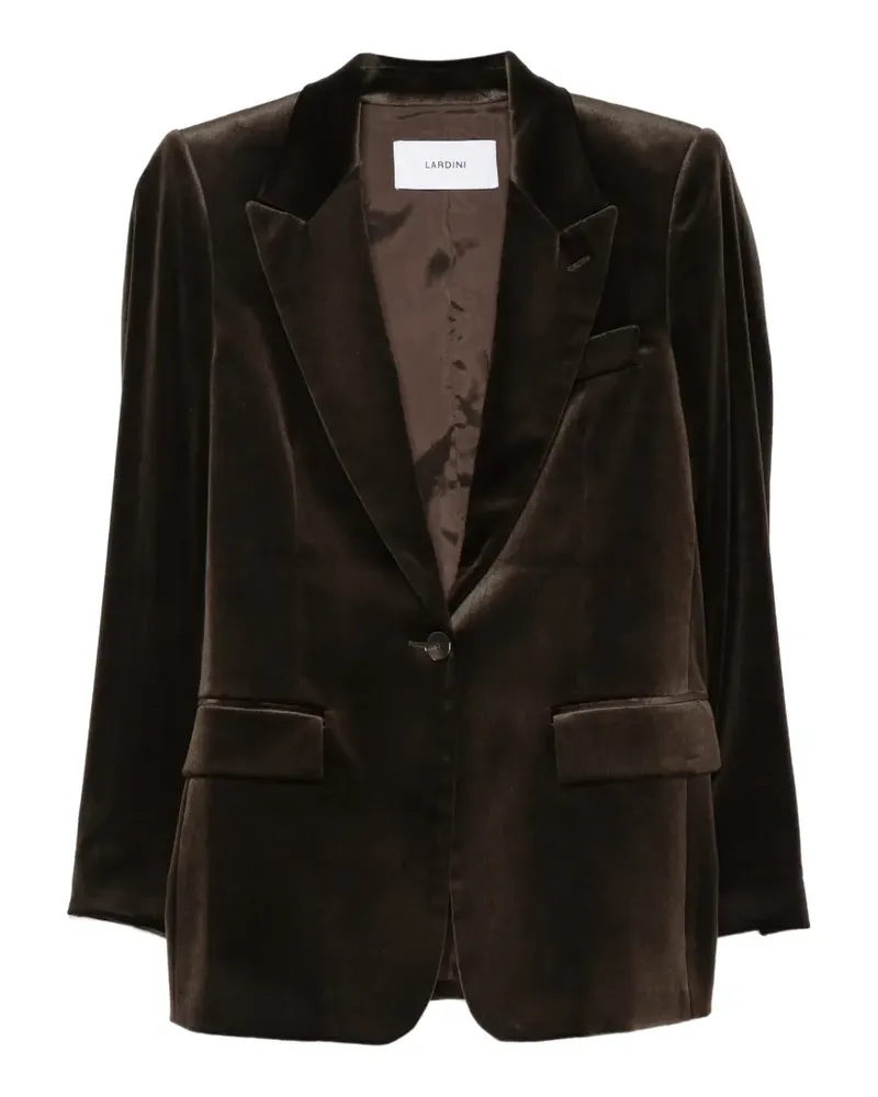 LARDINI Angeliu velvet single-breasted blazer - Grün Grün