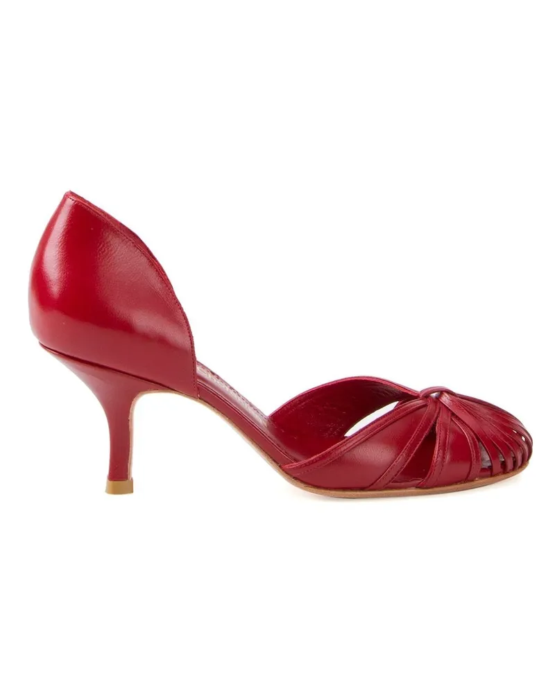 Sarah Chofakian Ballerinas mit runder Kappe - Rot Rot