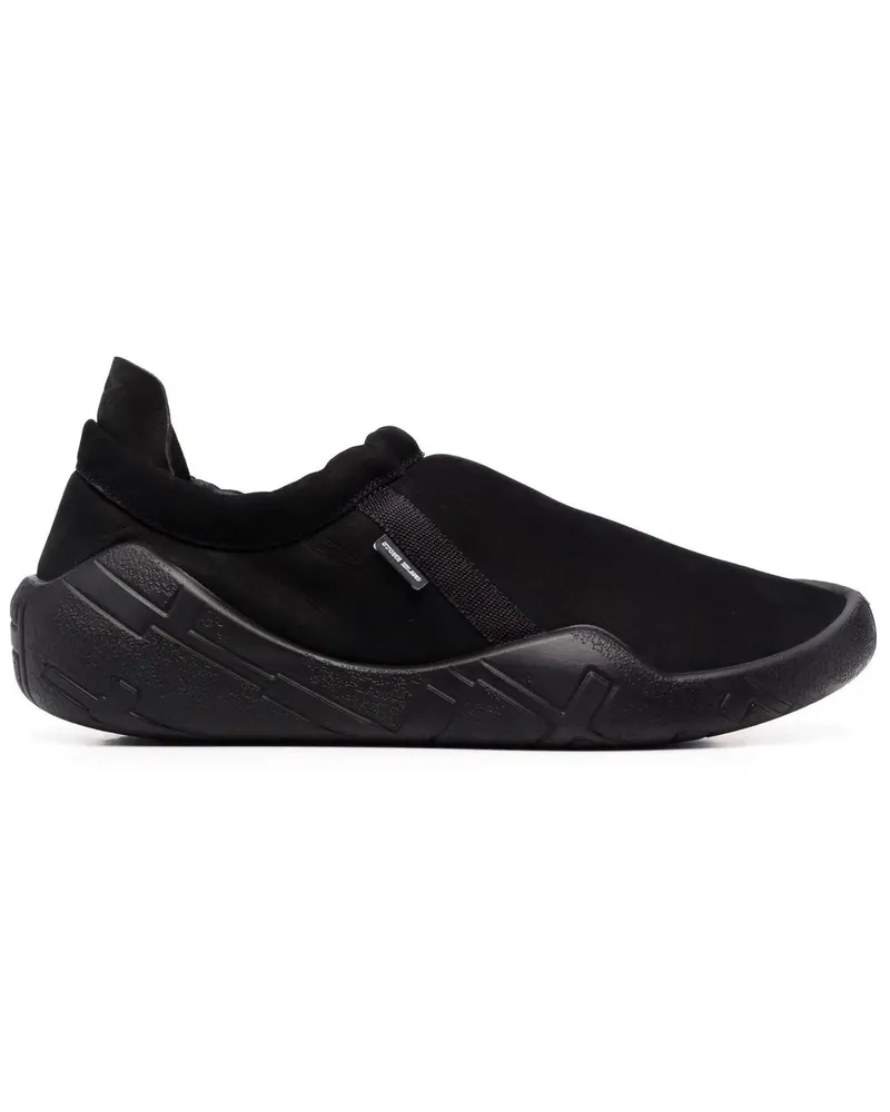 Stone Island Slip-On-Sneakers mit Logo-Patch - Schwarz Schwarz