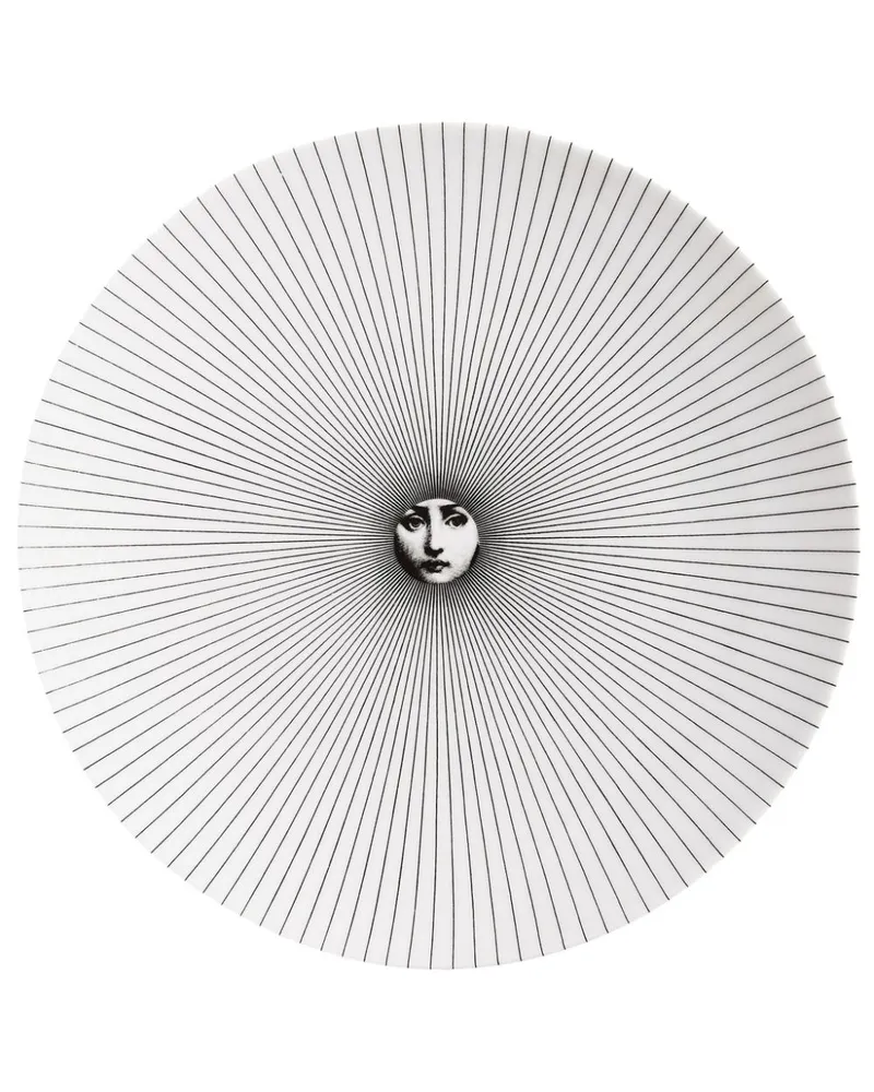 Fornasetti Tema e Variazioni n.320 Wandteller - Weiß Weiß