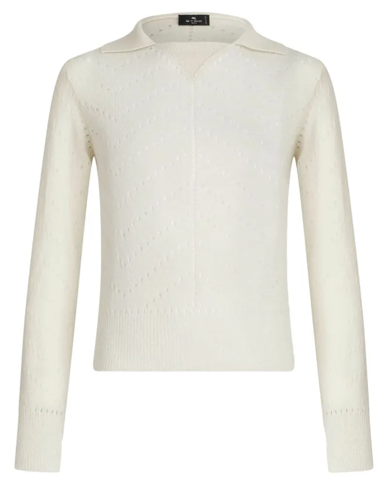Etro Pullover mit Lochmuster - Weiß Weiß
