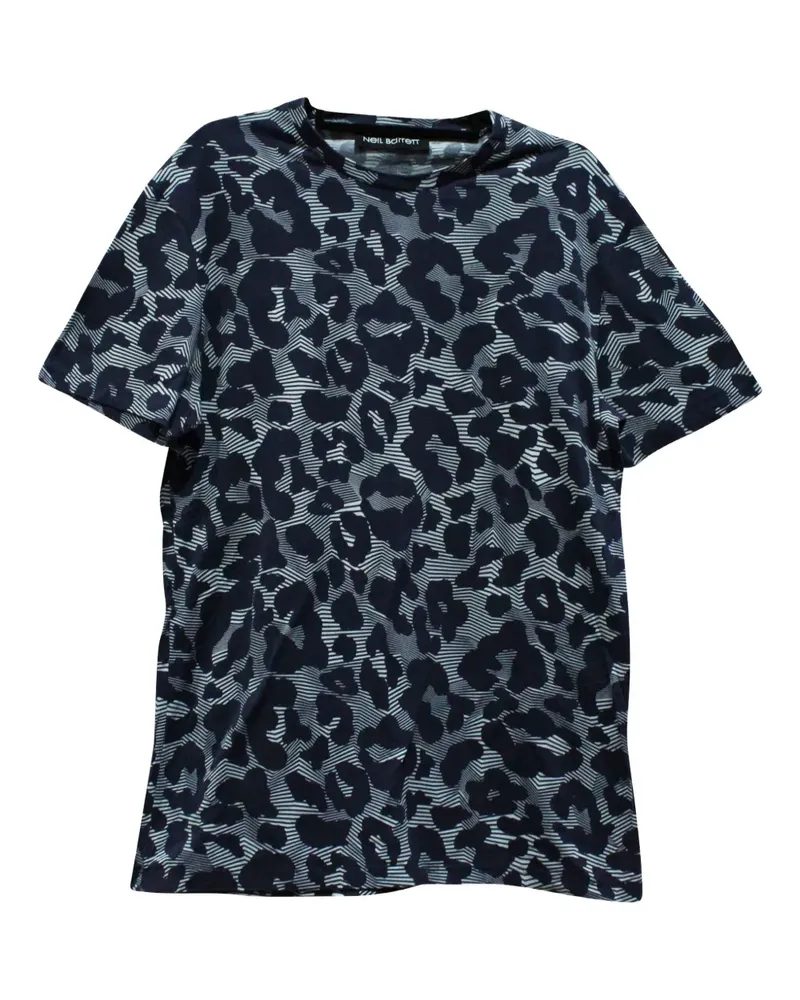 Neil Barrett leopard-print short-sleeve T-shirt - Grau Grau