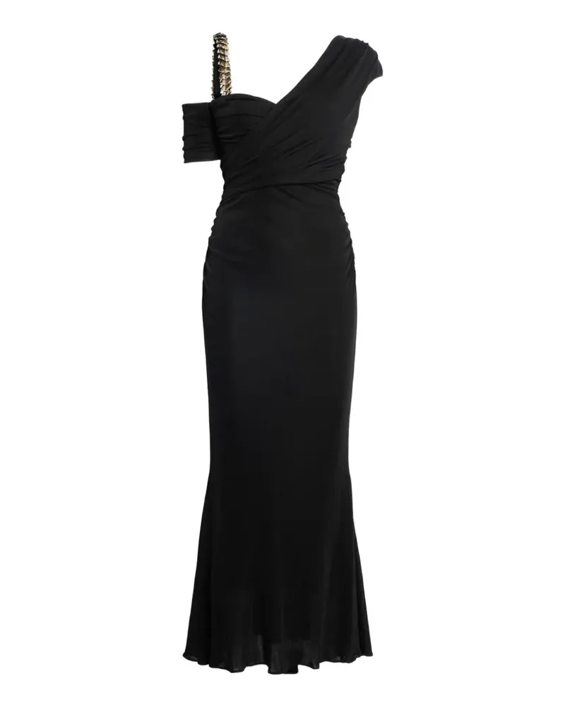 Roberto Cavalli Kleid mit Ketten-Schulterträger - Schwarz Schwarz