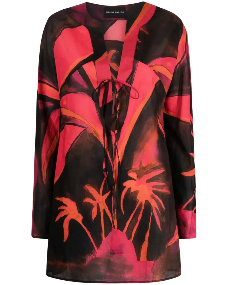 Louisa Ballou Kleid mit Print - Rot Rot