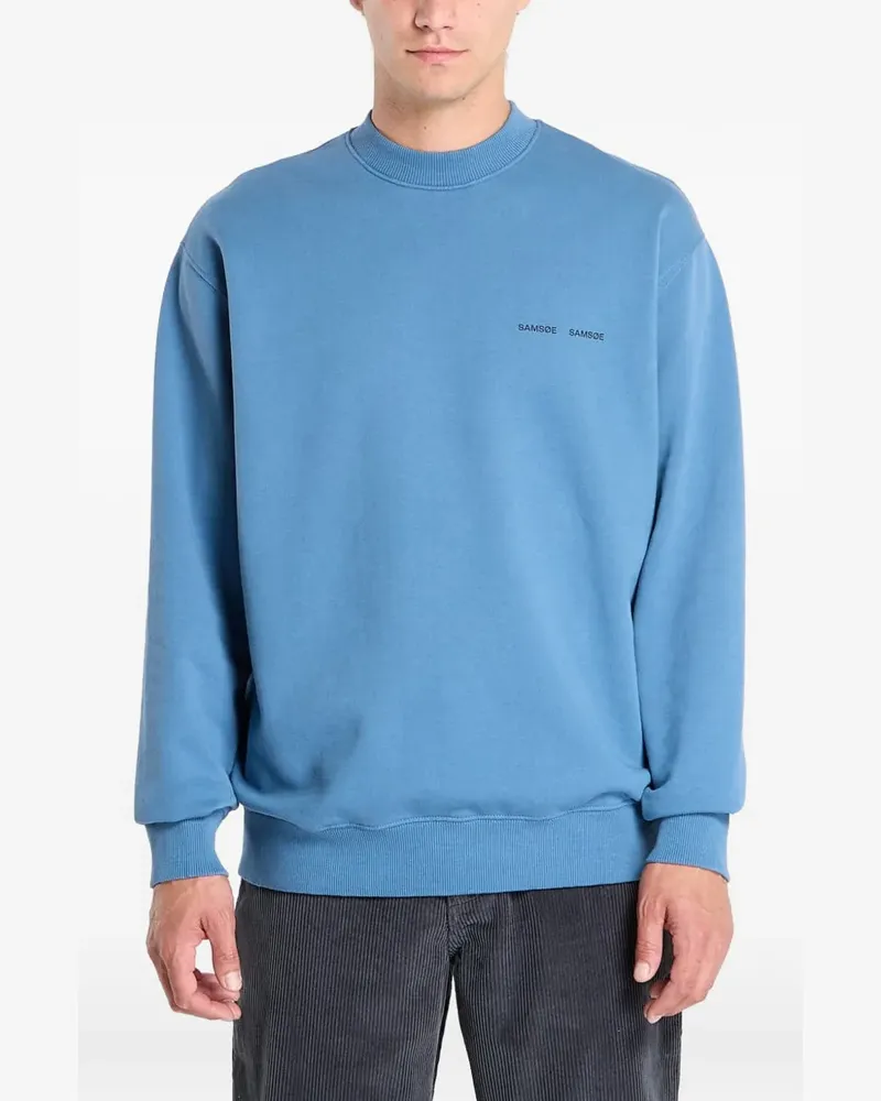 Samsøe & Samsøe Sweatshirt mit Logo-Print - Blau Blau