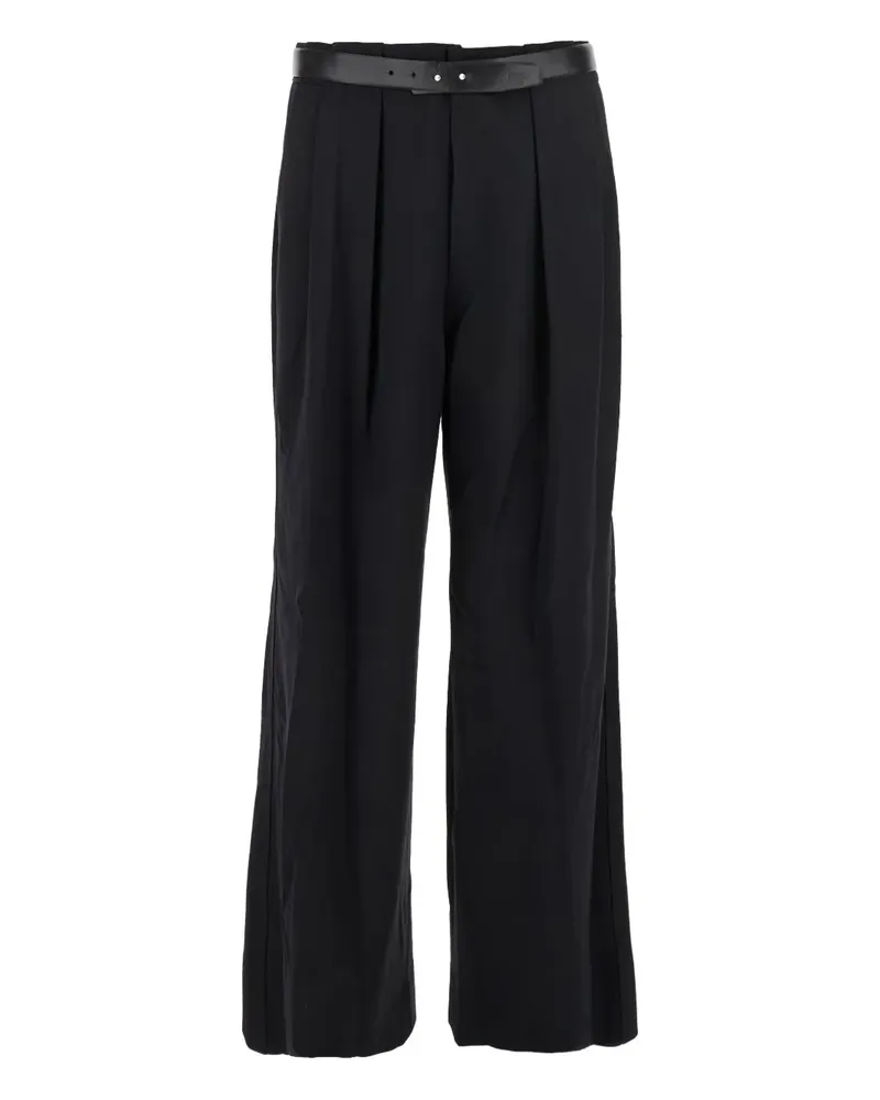 JUUN.J Bundfaltenhose mit Gürtel - Schwarz Schwarz