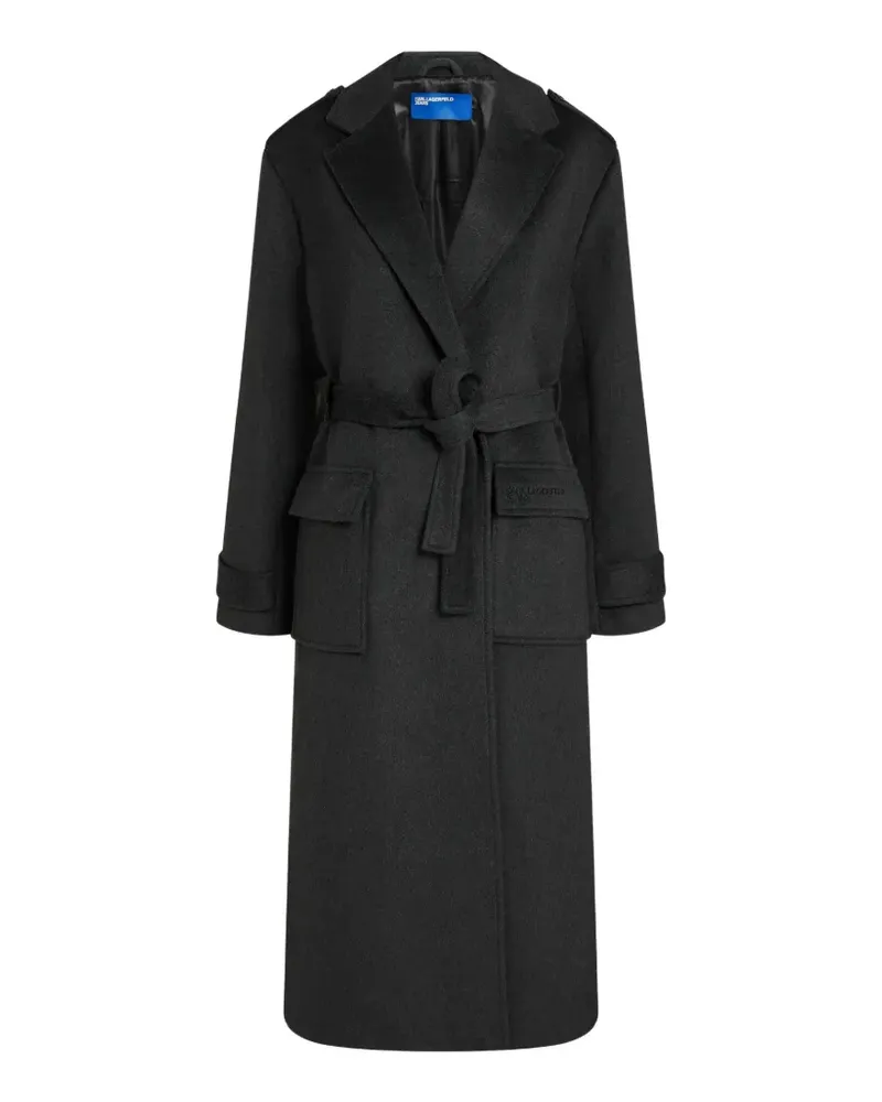 Karl Lagerfeld Mantel mit Gürtel - Schwarz Schwarz