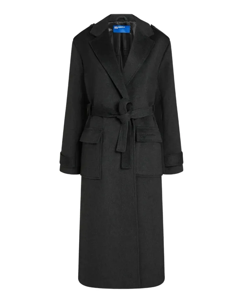 Karl Lagerfeld Mantel mit Gürtel - Schwarz Schwarz