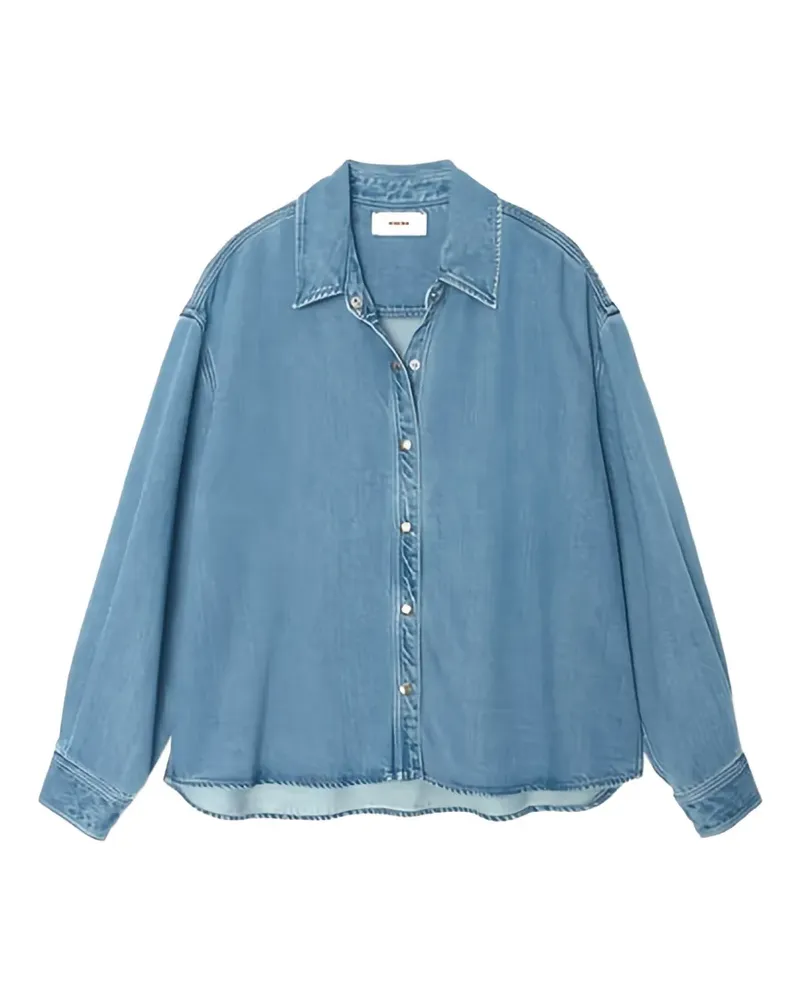 Xírena Kastiges Hemd - Blau Blau