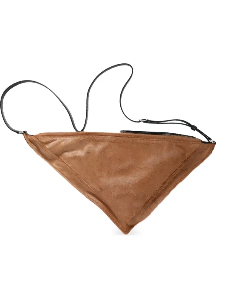 Christophe Lemaire triangle-shape cross body bag - Braun Braun