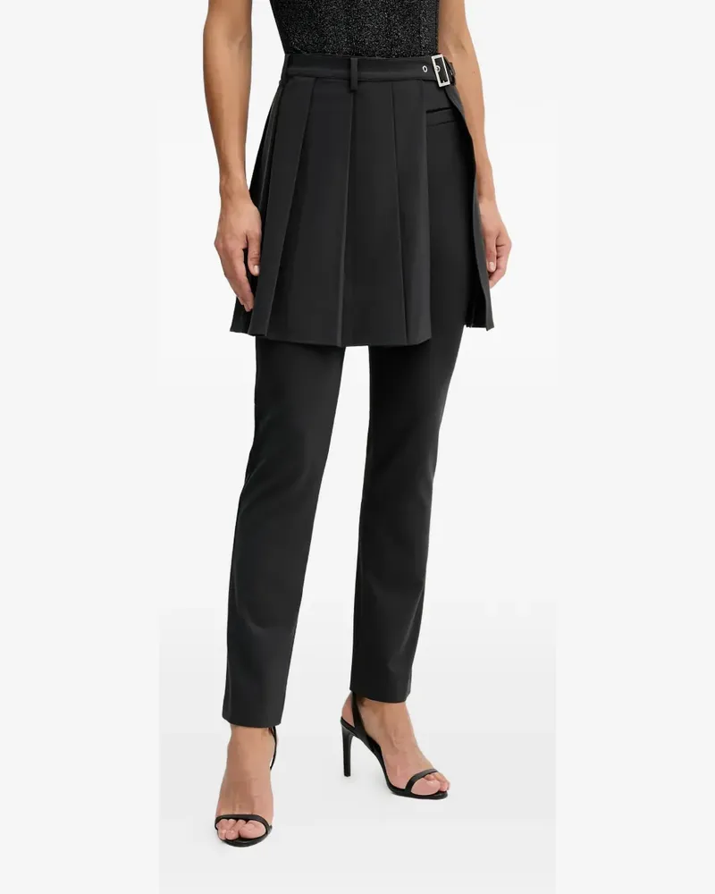 Sisley panel-detail trousers - Schwarz Schwarz