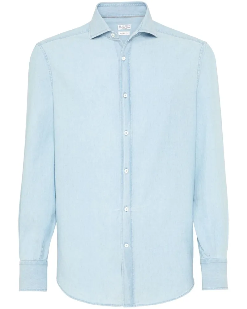 Brunello Cucinelli Klassisches Hemd - Blau Blau