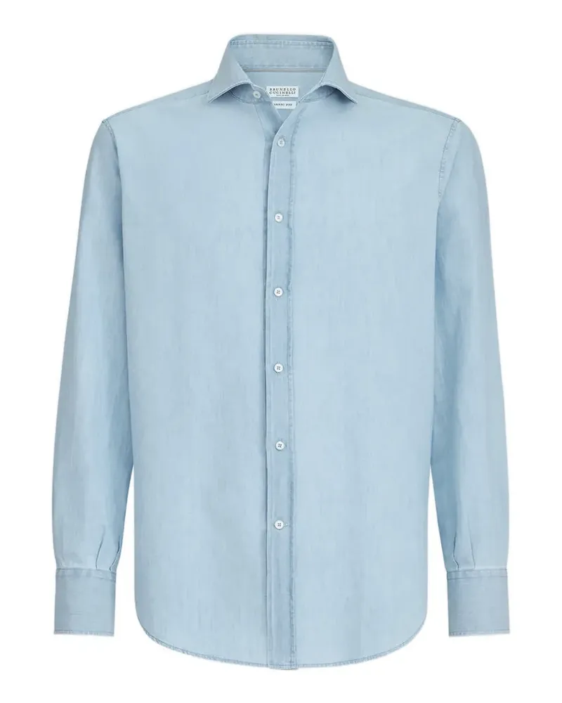 Brunello Cucinelli Klassisches Hemd - Blau Blau