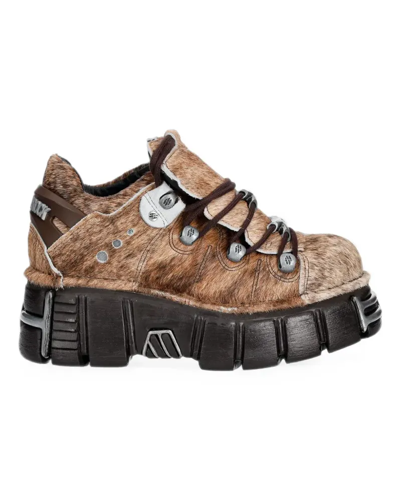New Rock Stiefel mit klobiger Sohle - Braun Braun
