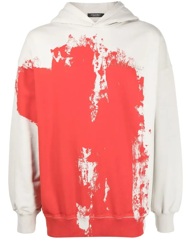 ACW* Hoodie mit Pinselstrich-Print - Nude Nude