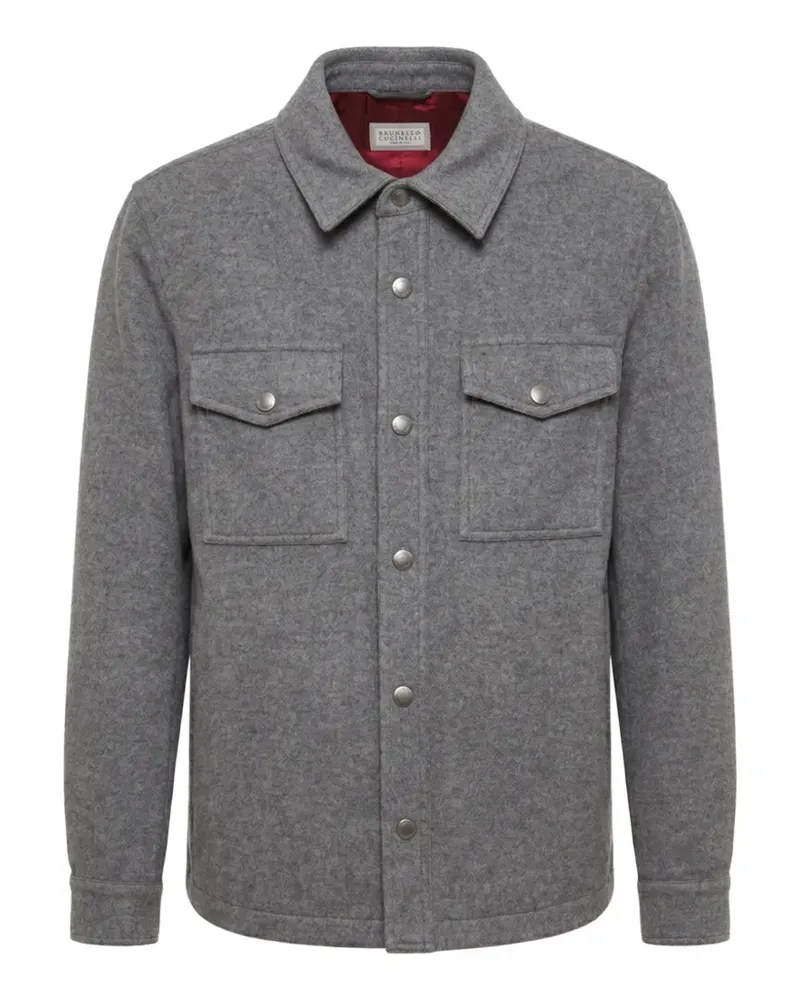 Brunello Cucinelli cashmere shirt jacket - Grau Grau