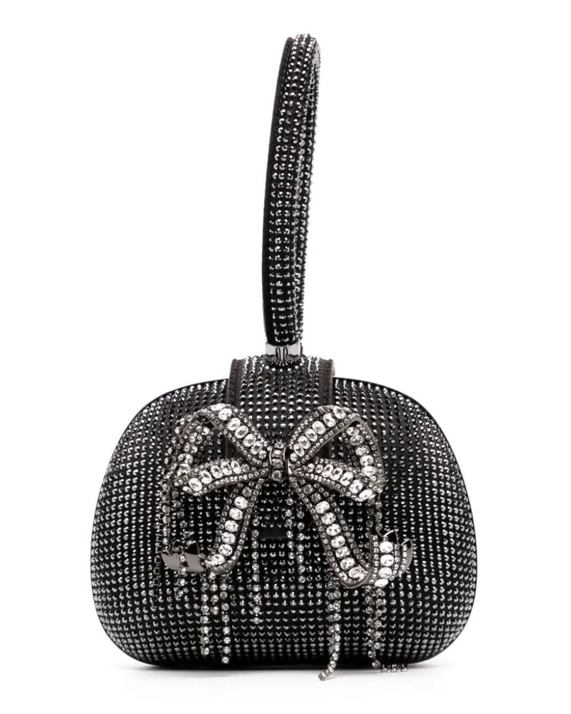 Self-Portrait Clutch mit Strass Schwarz