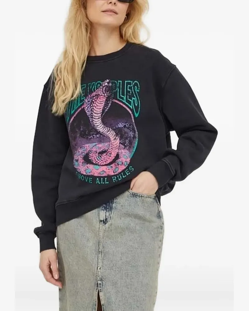 The Kooples Sweatshirt mit Print - Schwarz Schwarz