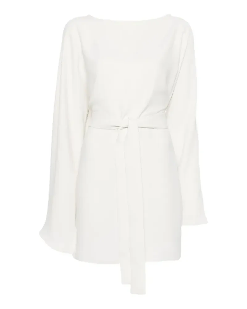 P.A.R.O.S.H. P.A.R.O H. belted boat-neck mini dress - Nude Nude