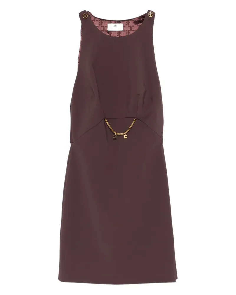 Elisabetta Franchi Kleid mit Zierkette - Braun Braun