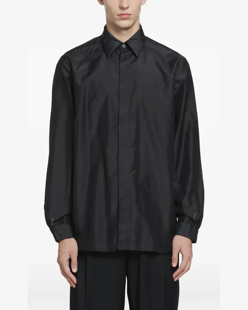 LARDINI concealed-front shirt - Schwarz Schwarz